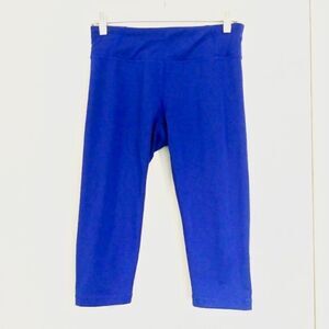 Lucy Royal Blue Athletic Capri Length Leggings